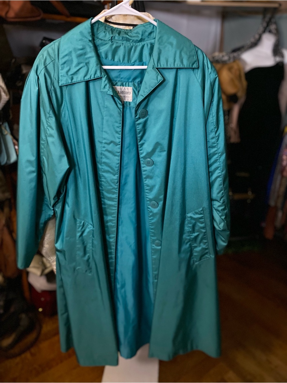 Women's Teal Trench Coat - Classic Lightweight Overcoat